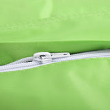 Fermeture éclair de la Housse Vide Pouf XXL Vert CLASSIC en tissu vert, vue rapprochée