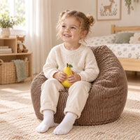 Brown Corduroy Children's Bean Bag Chair