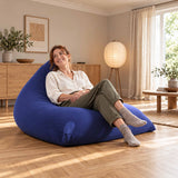 pouf géant berlingot bleu marine stretch intérieur, pouf géant berlingot intérieur BiG52, assise détente salon chambre