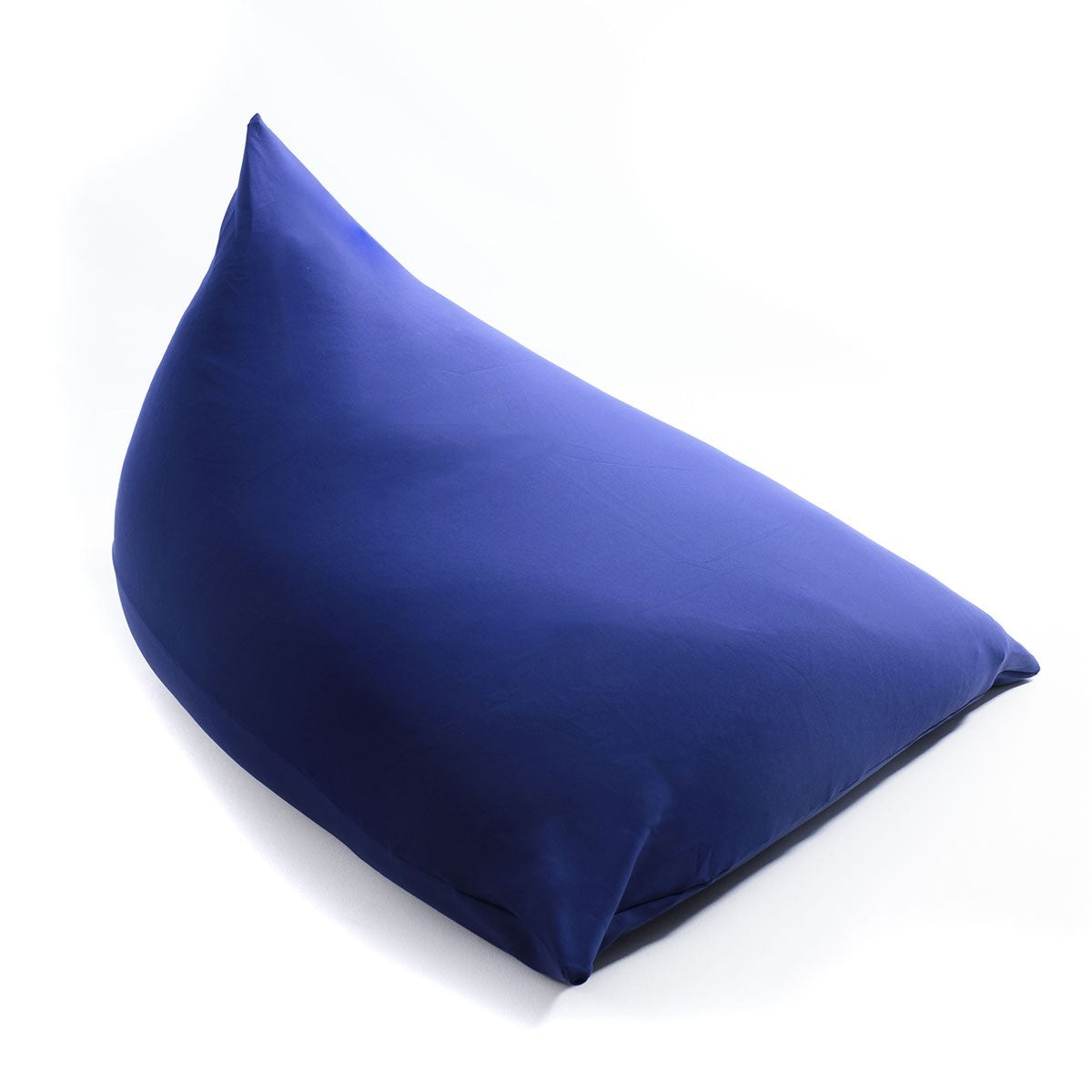 Pouf Berlingot Stretch Bleu Marine BiG52, pouf intérieur géant en tissu ultra souple, forme berlingot bleue marine