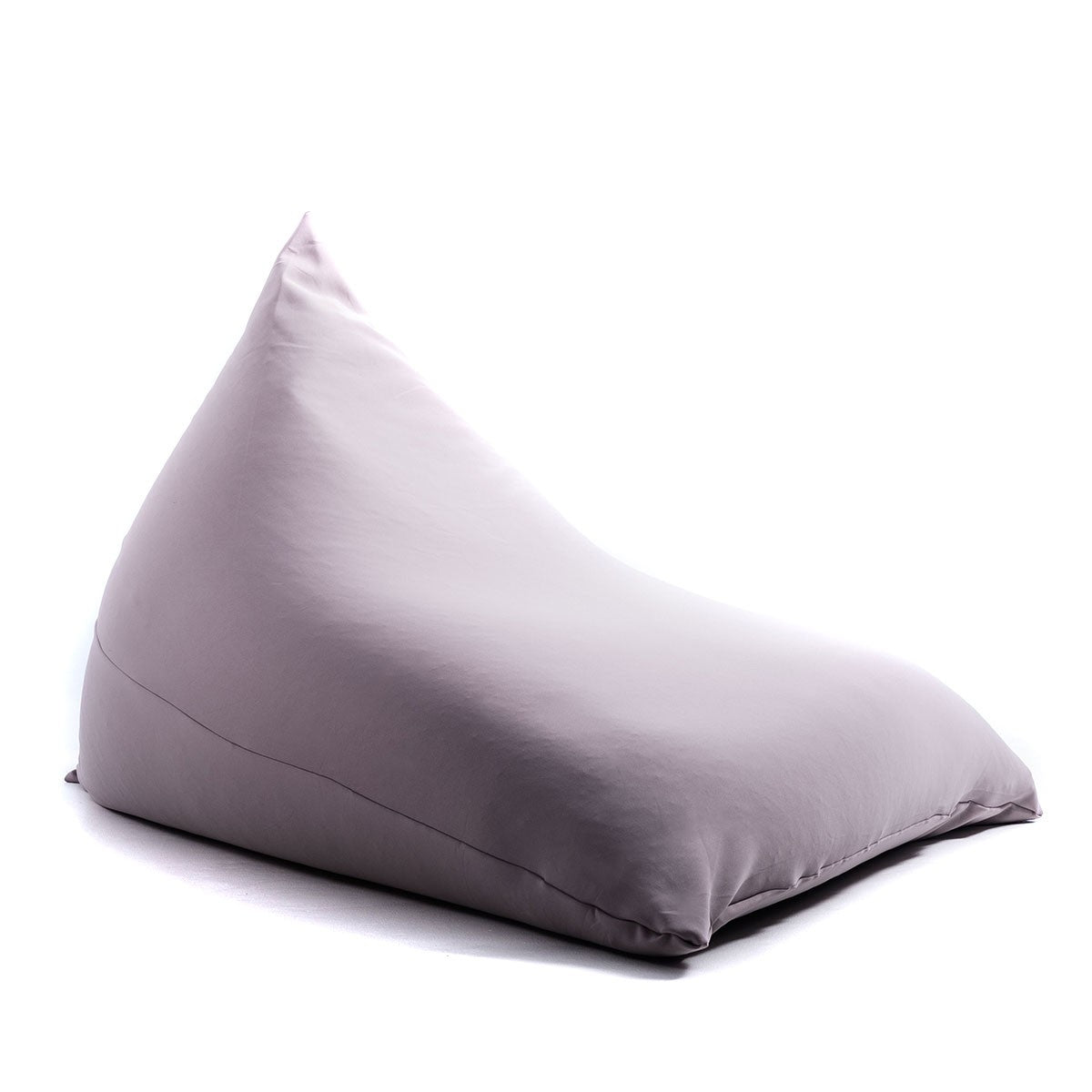 pouf géant berlingot intérieur taupe stretch, pouf géant d’assise pour salon ou chambre, tissu ultra souple couleur taupe