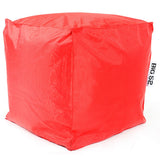 Pouf Cube Rouge BiG52 en forme cube, pouf d’assise confortable intérieur extérieur, housse déhoussable