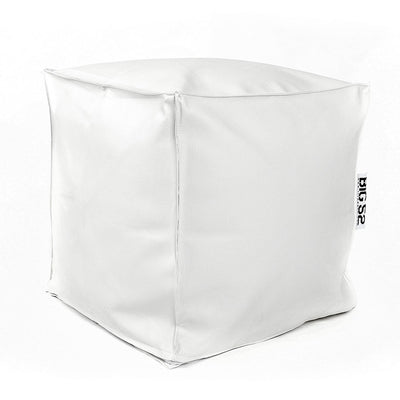 White Faux Leather Cube Bean Bag