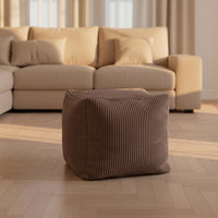 Brown Corduroy Cube Bean Bag