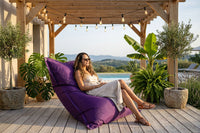 Outdoor Pouf Eggplant IRON RAW