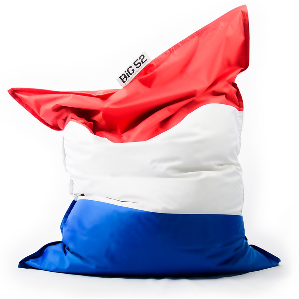 Pouf Drapeau Français BiG52, pouf géant aux couleurs bleu blanc rouge, impression haute définition, rembourrage billes polystyrène