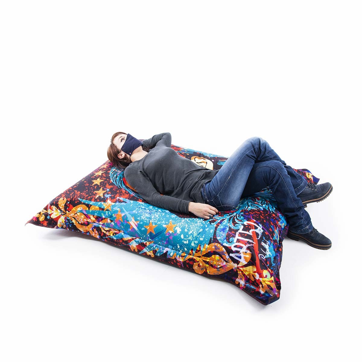 Pouf Géant ART52® - Ange, pouf géant imprimé avec œuvre “Ange” Benjamin Cupillard, série limitée 50 exemplaires