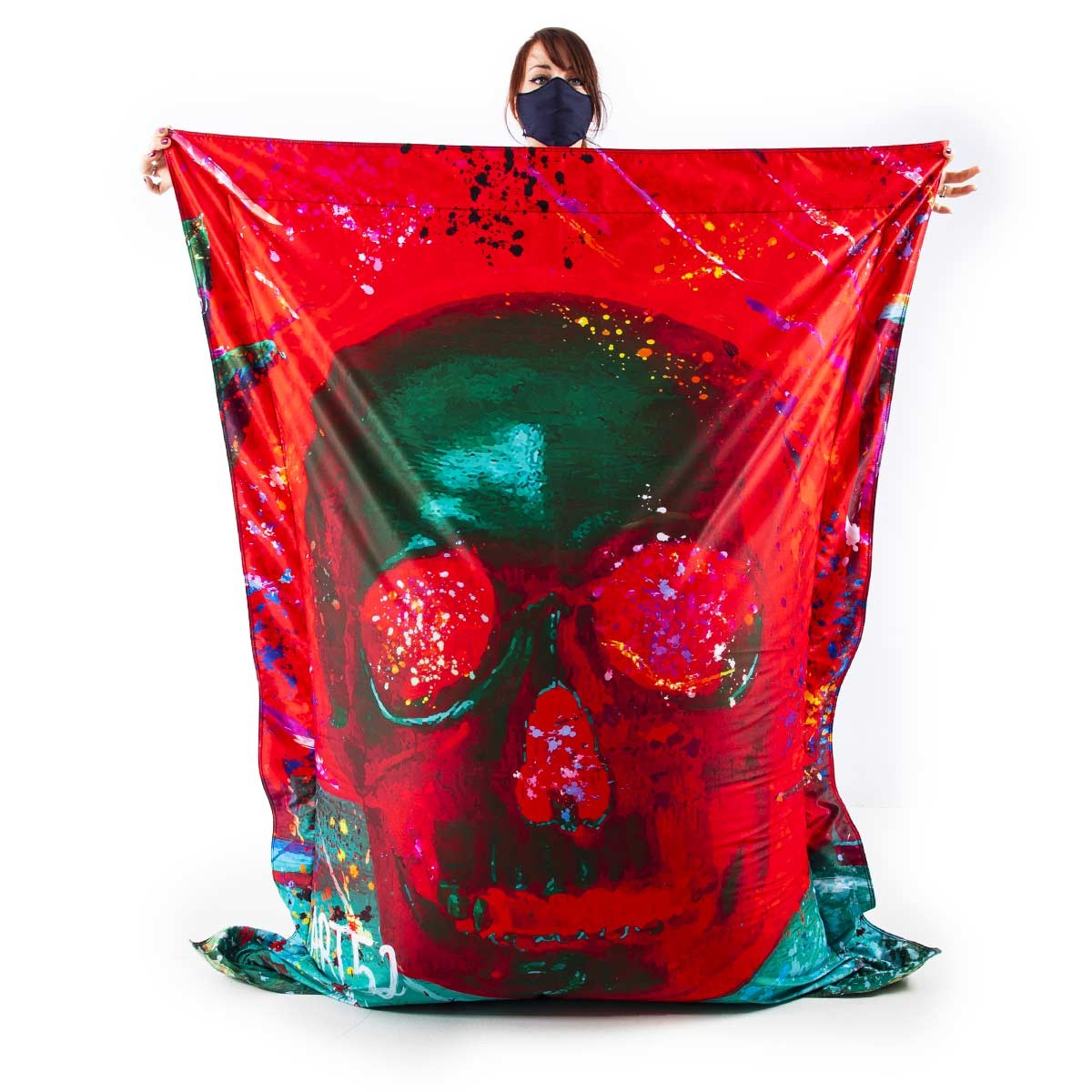Pouf Géant ART52® - Vanité Rouge, impression haute qualité teintée dans la masse, série limitée signée Benjamin Cupillard, 50 exemplaires