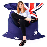 Pouf Drapeau Australien BiG52 géant bleu rouge blanc avec grande coussin confortable pour détente