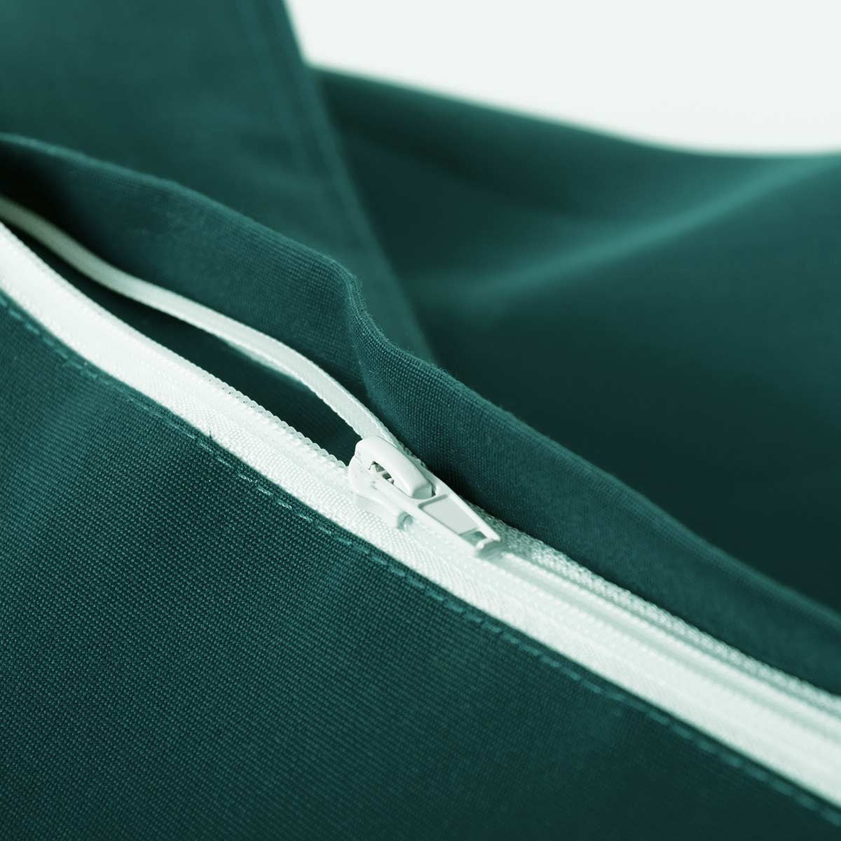 Pouf Voile Bateau Vert - vue détail fermeture éclair sur pouf géant 170x130cm vert nautique