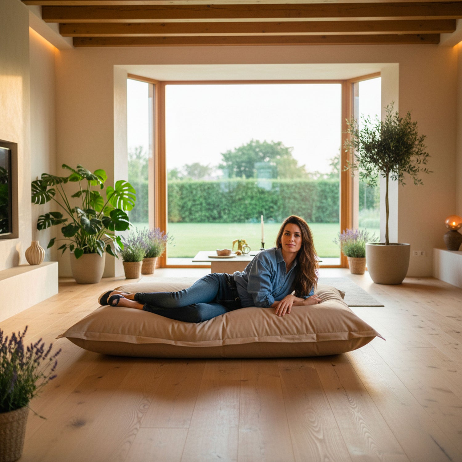 Pouf Gigante XXL Beige BiG52 Classic