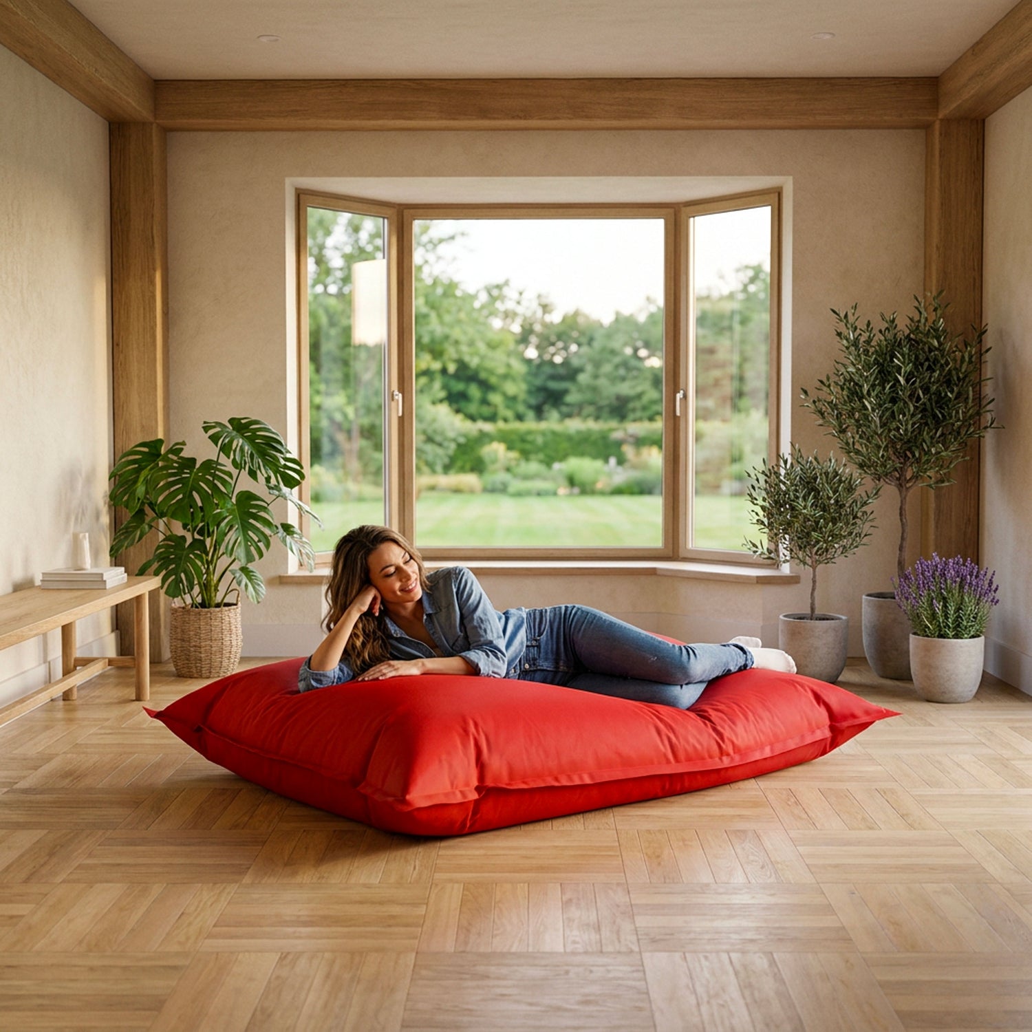 Pouf Géant XXL Rouge BiG52 Classic