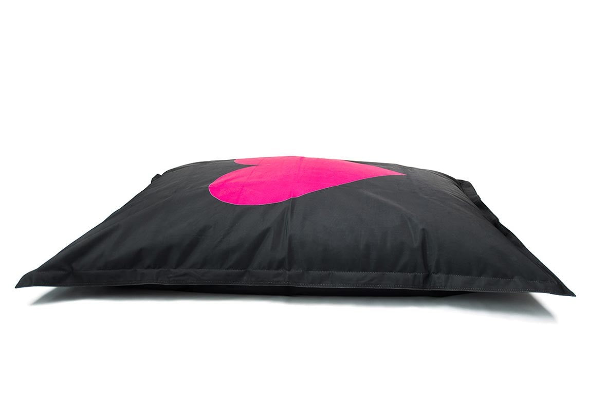 Pouf Coeur Rose : pouf géant XXL cœur rose, coussin de relaxation design amour pour intérieur ou extérieur
