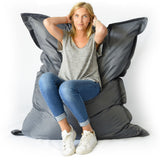 Pouf Géant XL Anthracite : grand pouf XXL pour salon, chambre ou jardin, assise confortable et design anthracite