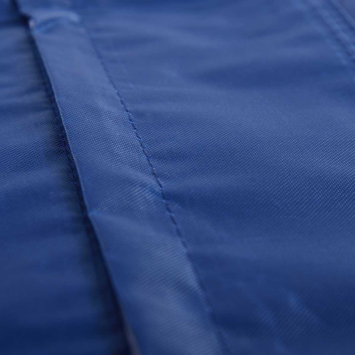 Pouf Géant XL Bleu Marine, gros plan tissu bleu marine et coutures renforcées pour salon, chambre ou jardin