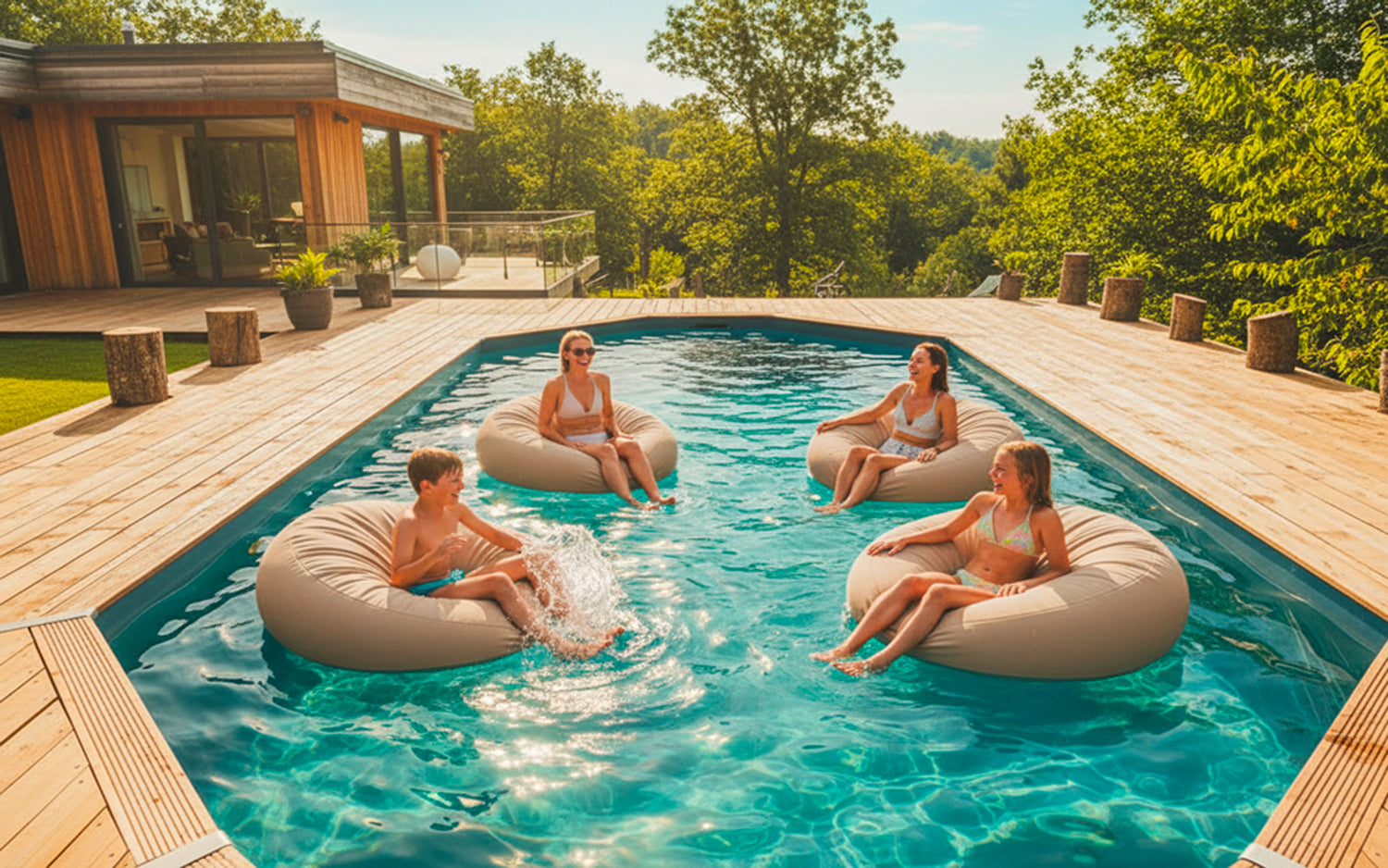Pouf Rotondo Piscina Giallo