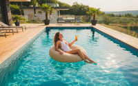 Pouf Rotondo Piscina Giallo