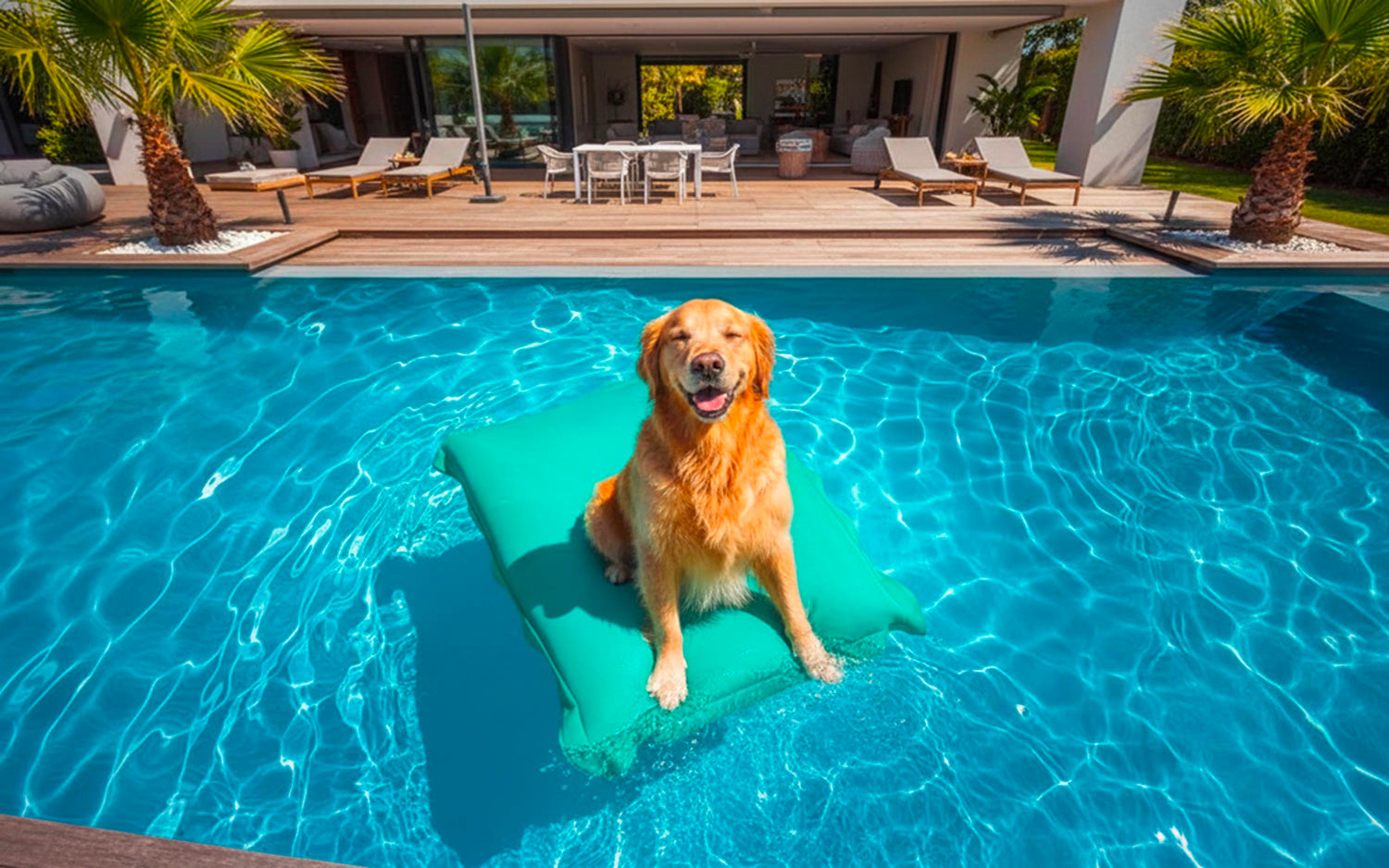 Pouf Piscine Turquoise