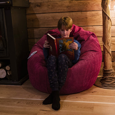Corduroy Velvet Cherry Bean Bag Pouf
