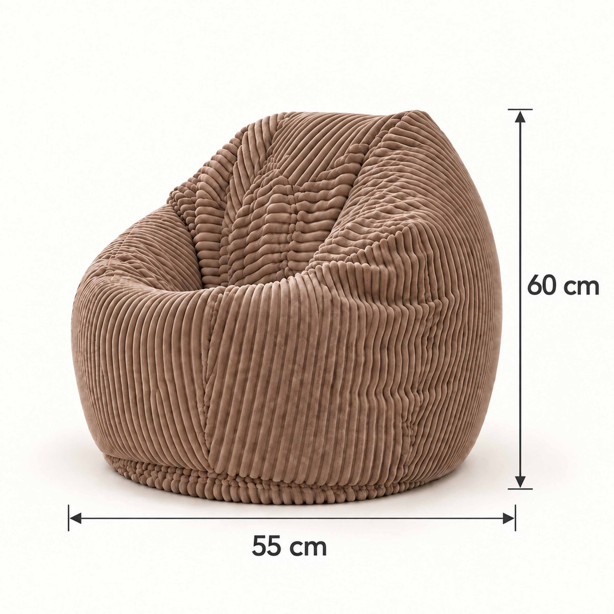 Brown Corduroy Children's Bean Bag Chair