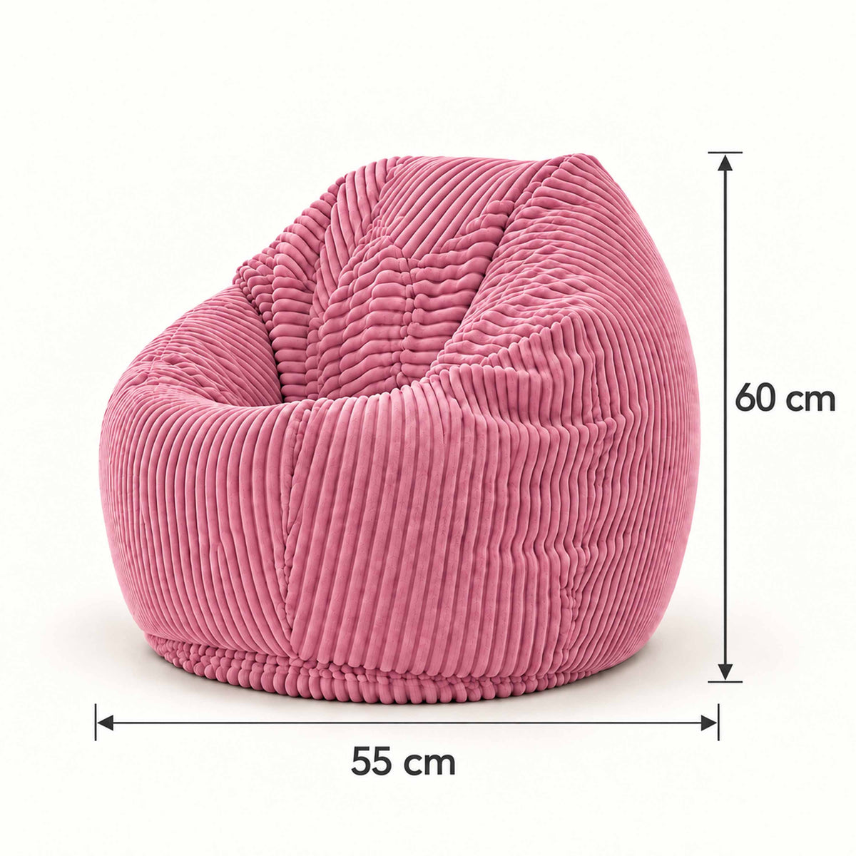 Pink Corduroy Children's Pear-Shaped Bean Bag