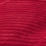 Housse Vide Pouf Poire Velours Côtelé Rouge, housse XL en velours côtelé rouge BiG52 texture rayée