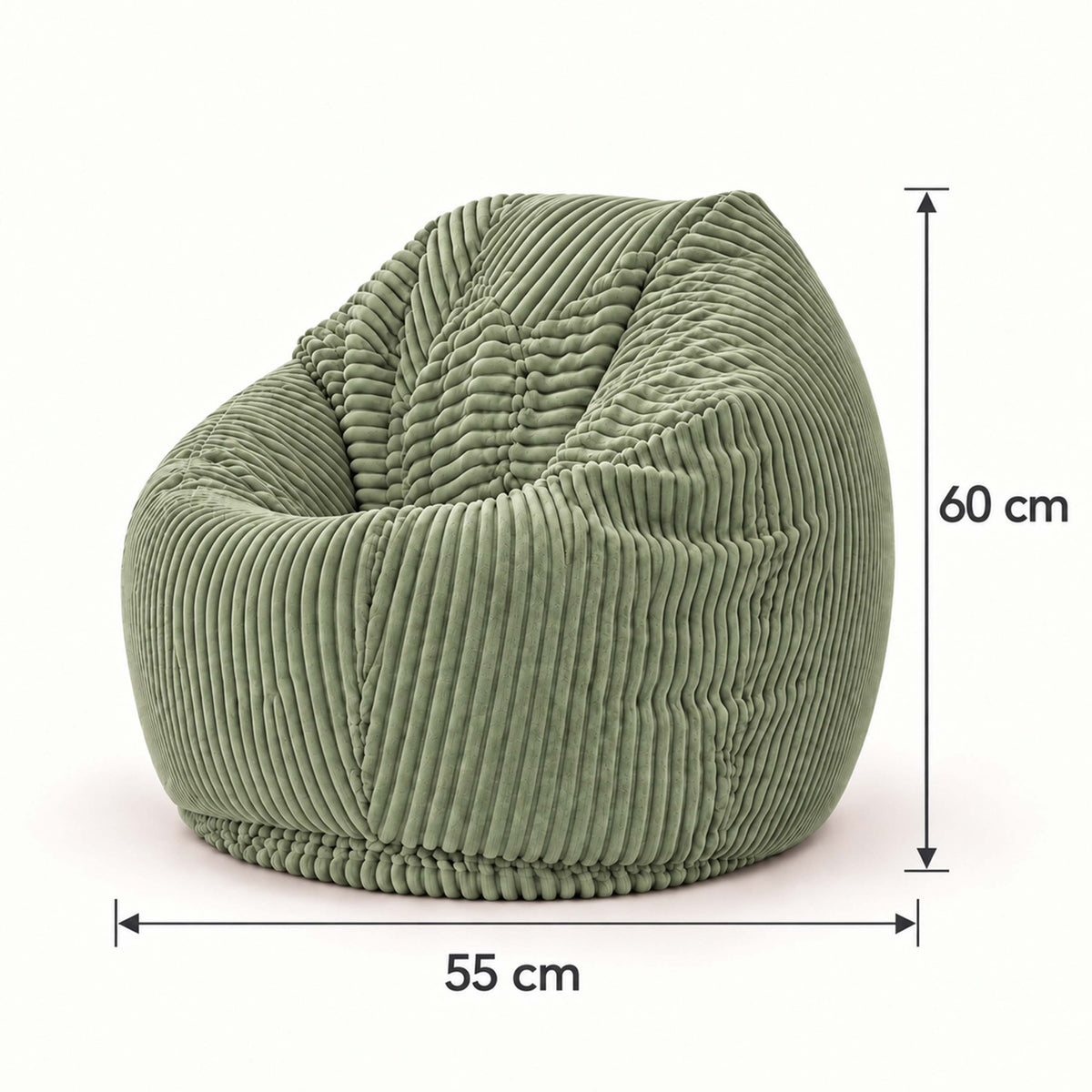 Kids' Corduroy Bean Bag Chair Sage Green