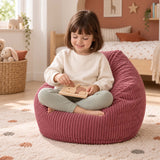 Pouf Poire Enfant Velours Côtelé Vieux rose pour bébé, coussin poire confortable en velours côtelé