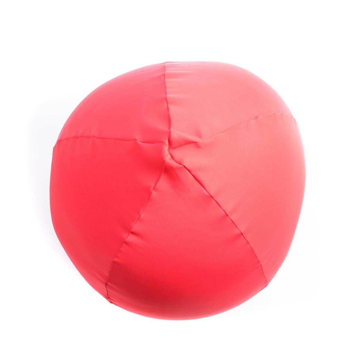 Pouf Poire Stretch Rouge, pouf intérieur géant à tissu ultra souple, couleur rouge vif