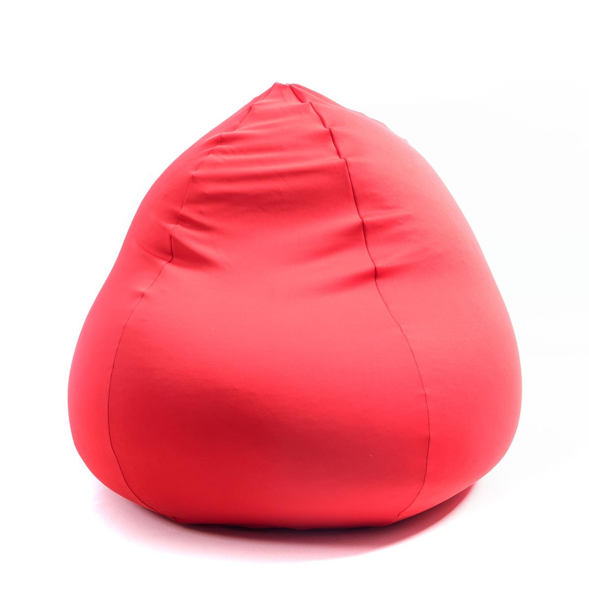 Pouf Poire Stretch Rouge intérieur, pouf géant rouge en tissu ultra souple pour salon ou chambre