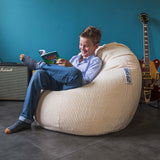 Cord-Samt Sitzsack Beige