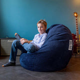 Cord-Samt-Bohnen-Sitzsack Marineblau