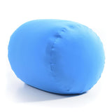 pouf repose-pieds bleu stretch d’intérieur en forme de tube BiG52, pouf bleu rond rembourré pour intérieur