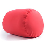 pouf repose-pieds stretch rouge déhoussable, pouf tube rouge rembourré pour relaxation salon chambre