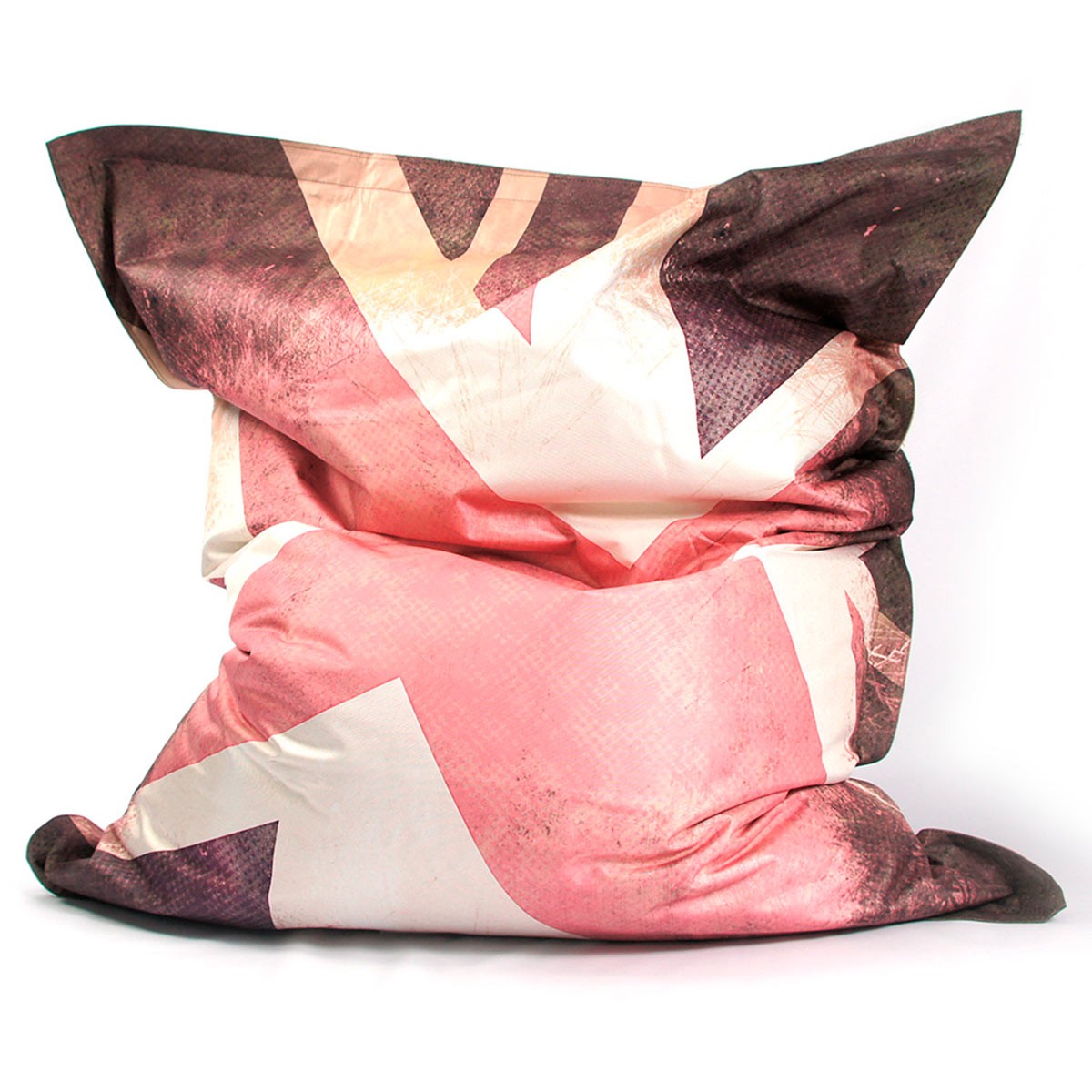 Pouf VINTAGE Drapeau Anglais géant Big52 vintage UK, coussin confort rembourrage billes, pour intérieur et extérieur