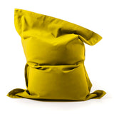 Pouf Voile Bateau Jaune géant 170x130 cm, assise extérieure intérieure, coussin marin jaune