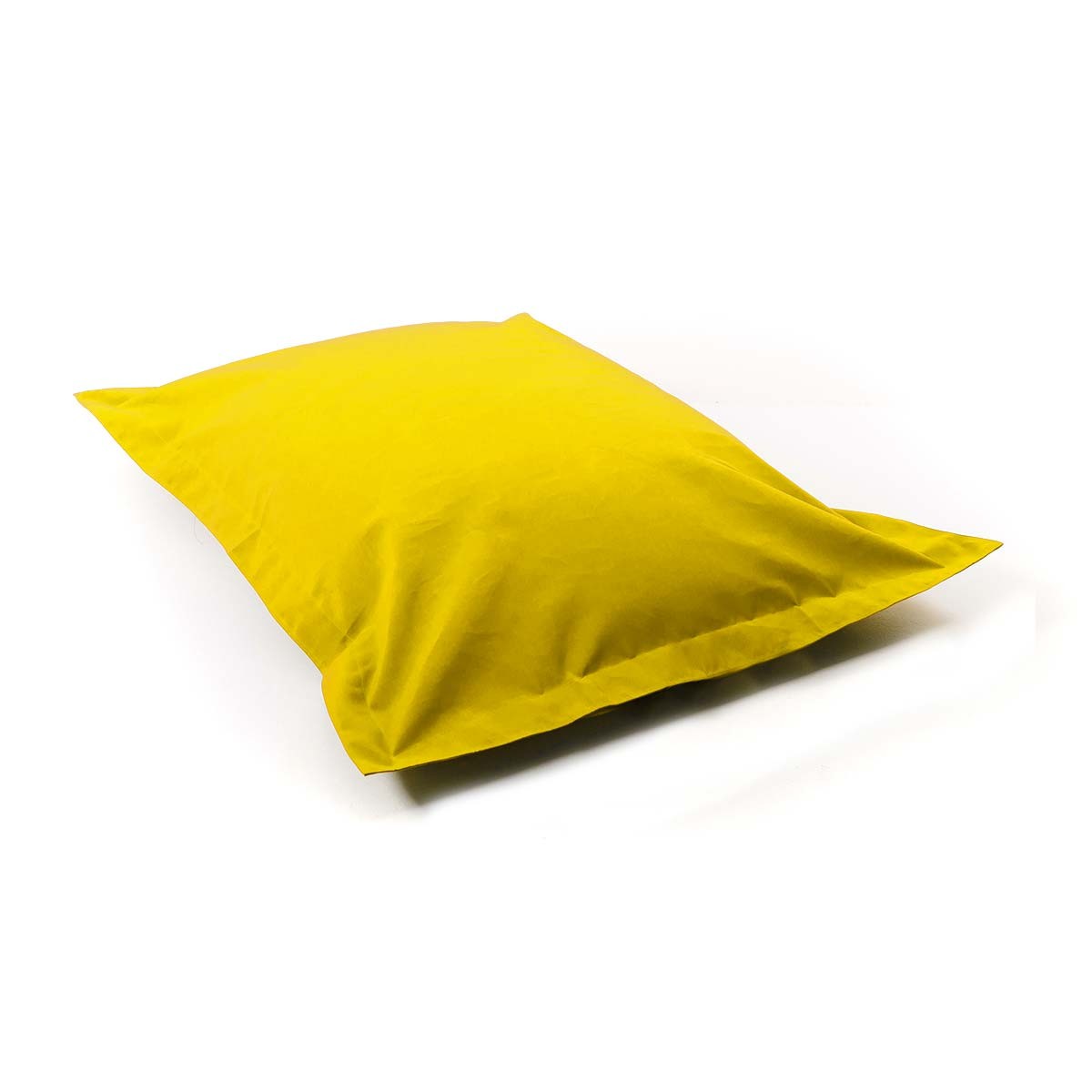 Pouf Voile Bateau Jaune géant 170x130 cm, coussin d’assise nautique jaune pour intérieur et extérieur