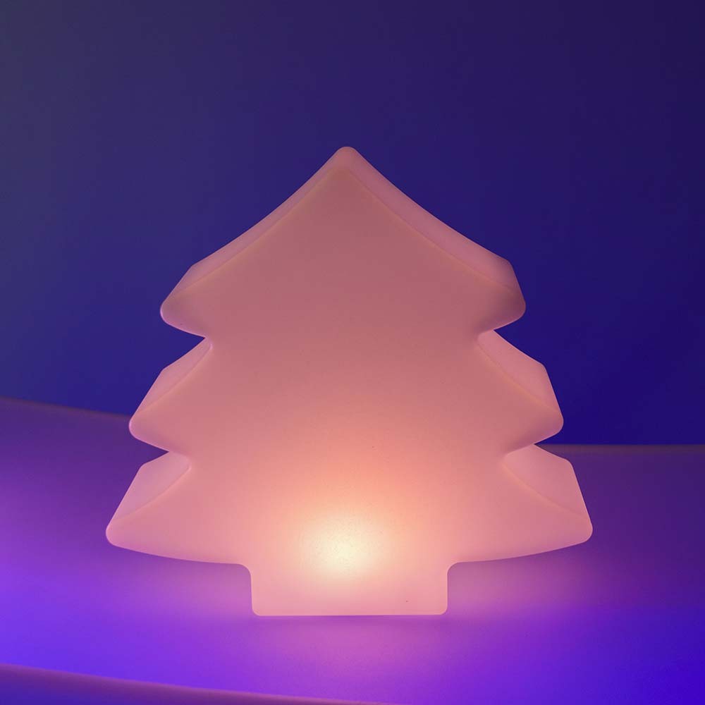 Sapin Lumineux LED 25C, lampe sans fil en forme de sapin LED, déco jardin ou intérieur, lumière douce contemporaine
