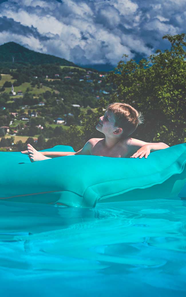 Pouf géant piscine turquoise BiG52 POOL
